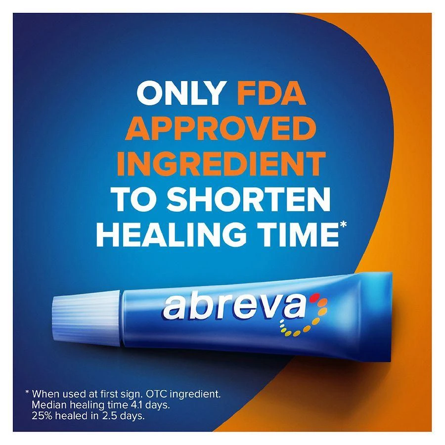 Abreva Docosanol 10% Cold Sore Cream Tube 5