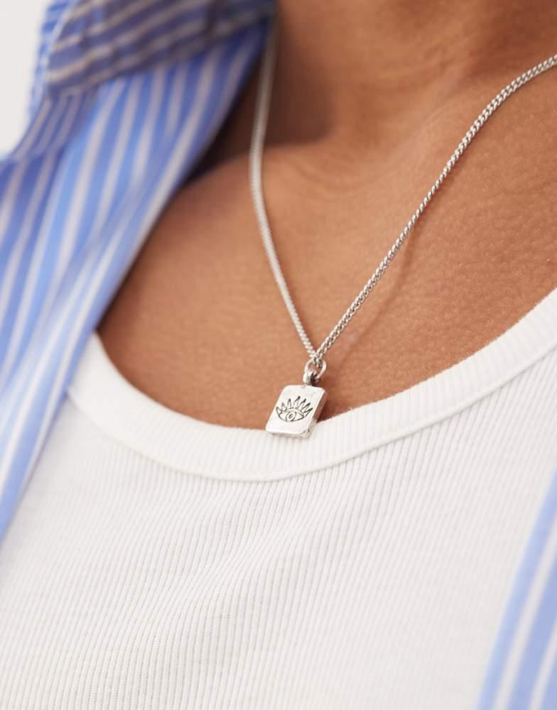 CLASSICS 77 Classics 77 all seeing eye square pendant chain necklace in silver