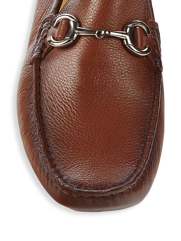 Saks Fifth Avenue ​​Pebbled Leather Bit Driving Loafers 5