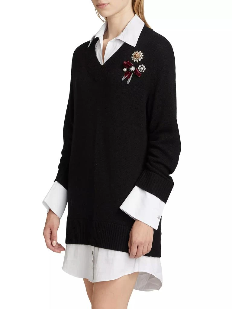 Cinq à Sept Santina Brooch Sweater Minidress 4