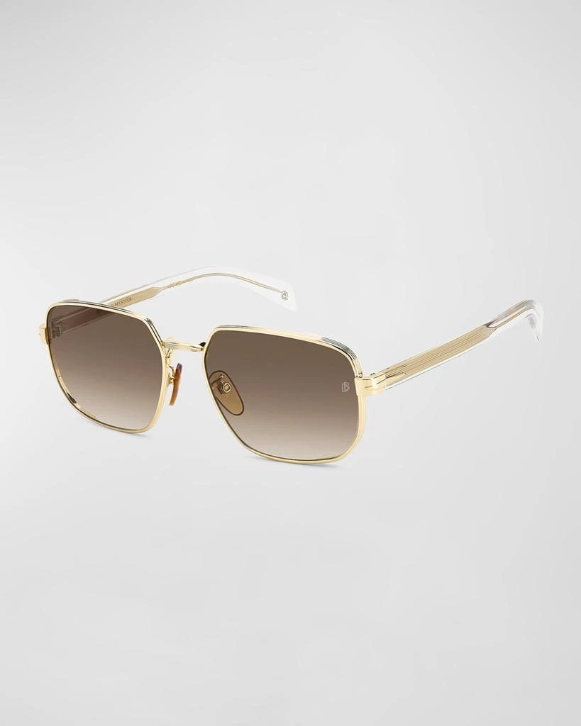 David Beckham Men's Stainless Steel Rectangle Sunglasses 1