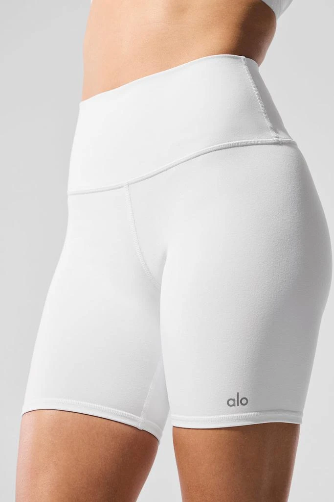 Alo 7" High-Waist Biker Short - White 4
