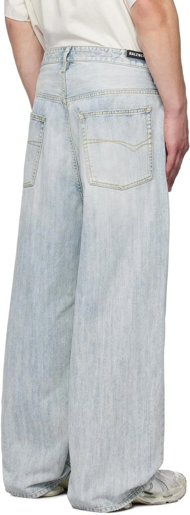 Balenciaga Blue Bleached Ring Baggy Jeans 3