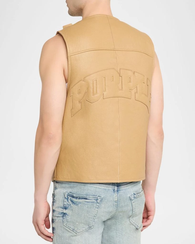 PURPLE Men
s Slab Wordmark Shearling Vest 3