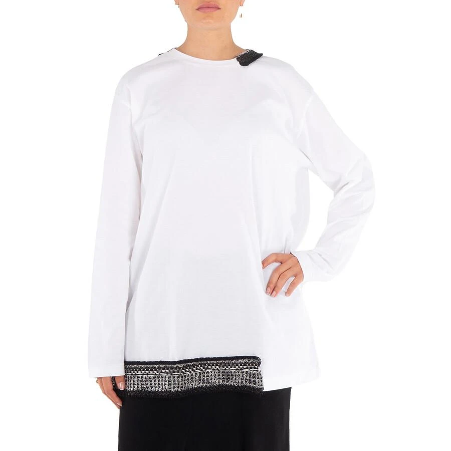 YOHJI YAMAMOTO Y'S Knit Attached Long Sleeve Shirt, Brand Size 2 (Small)