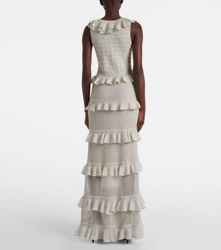Zimmermann Crush Frilled knitted maxi dress 3
