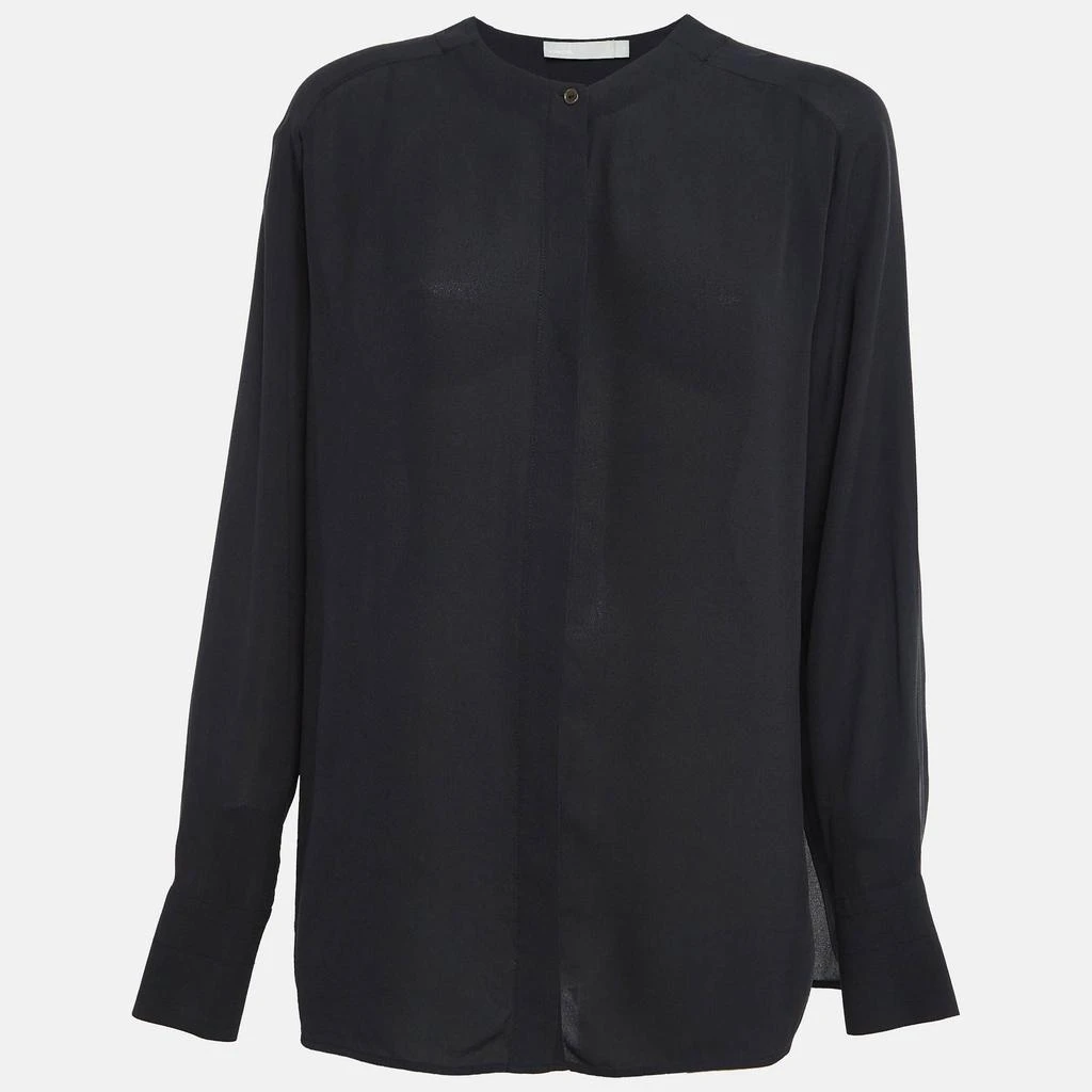 Vince Vince Black Silk Button-Up Blouse M 1