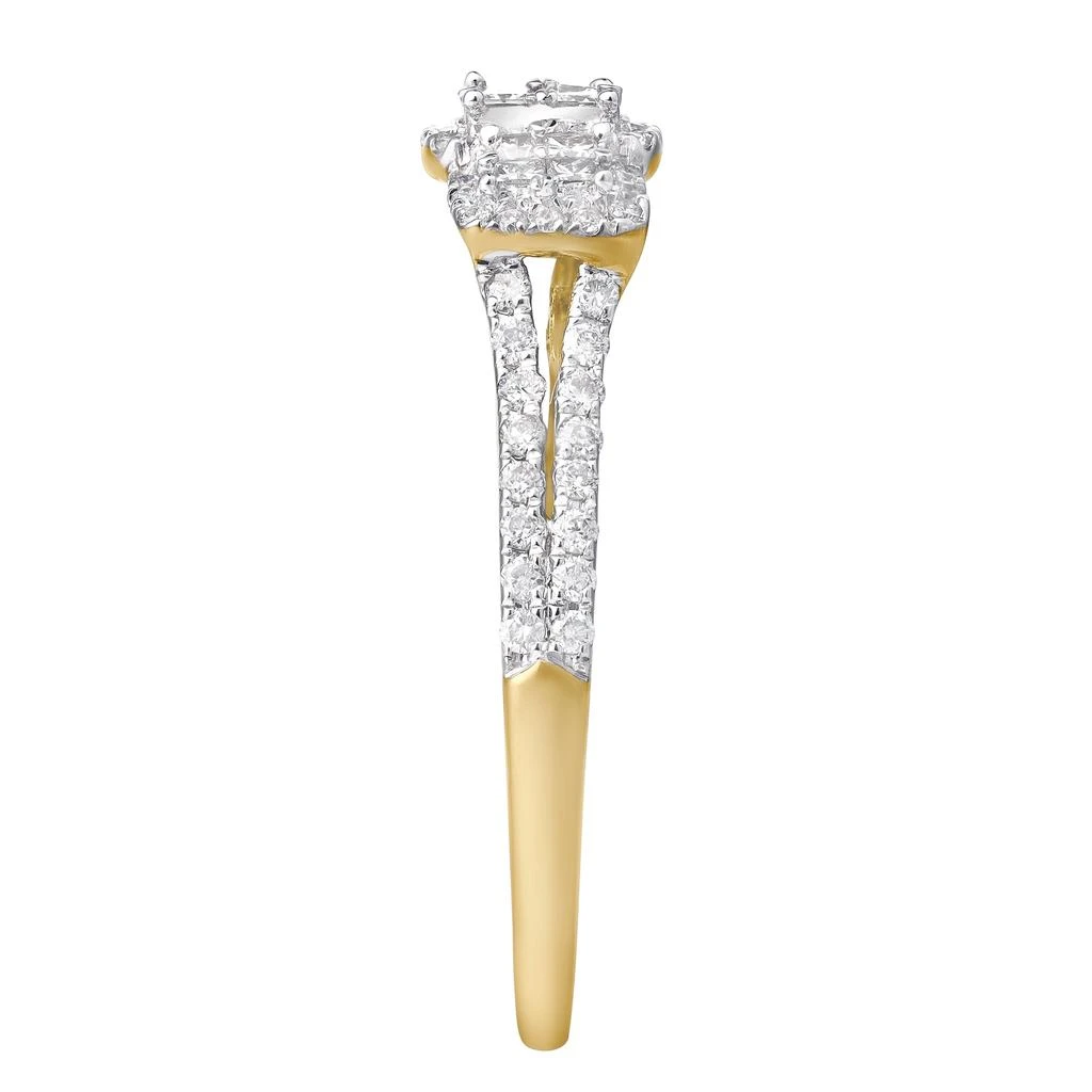 LuvMyJewelry Carrea Glow 0.55 Ct 10K Gold Diamond Ring 3