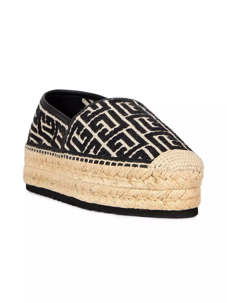 Balmain Alex Monogrammed Jacquard Espadrilles 2