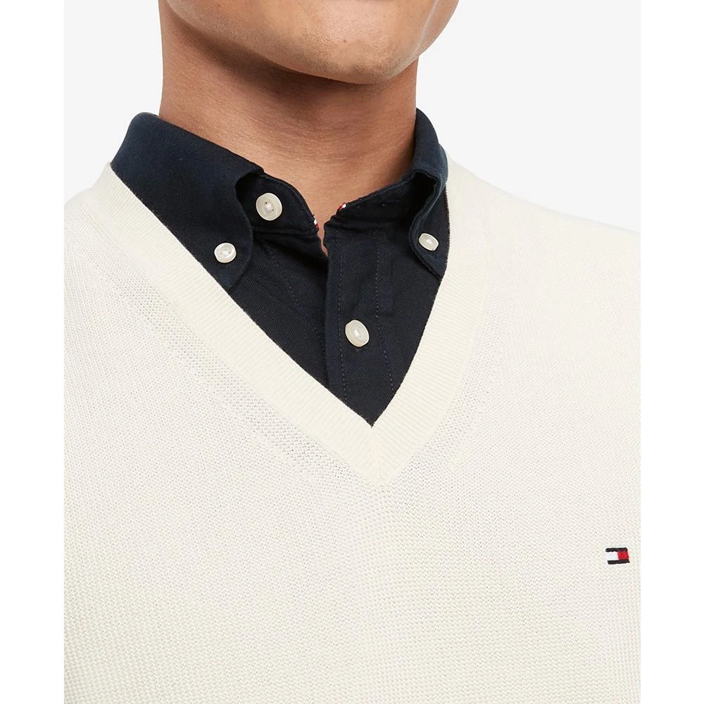 Tommy Hilfiger Men's Ricecorn V-Neck Cotton Sweater Vest 3