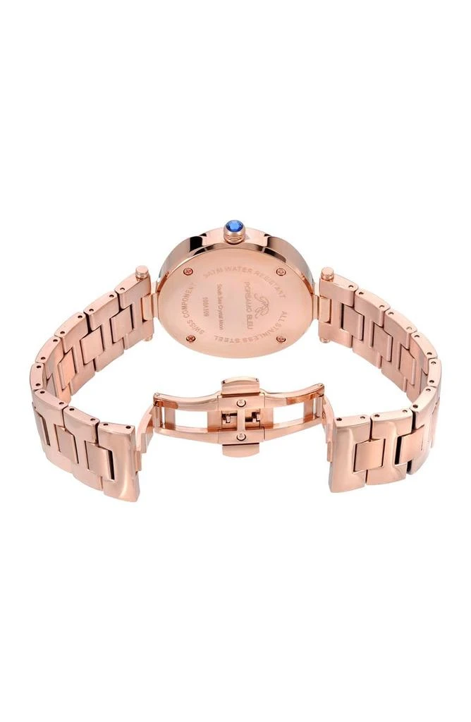 Porsamo Bleu Women's South Sea Crystal Moon Phase Bracelet Watch, 40mm 2