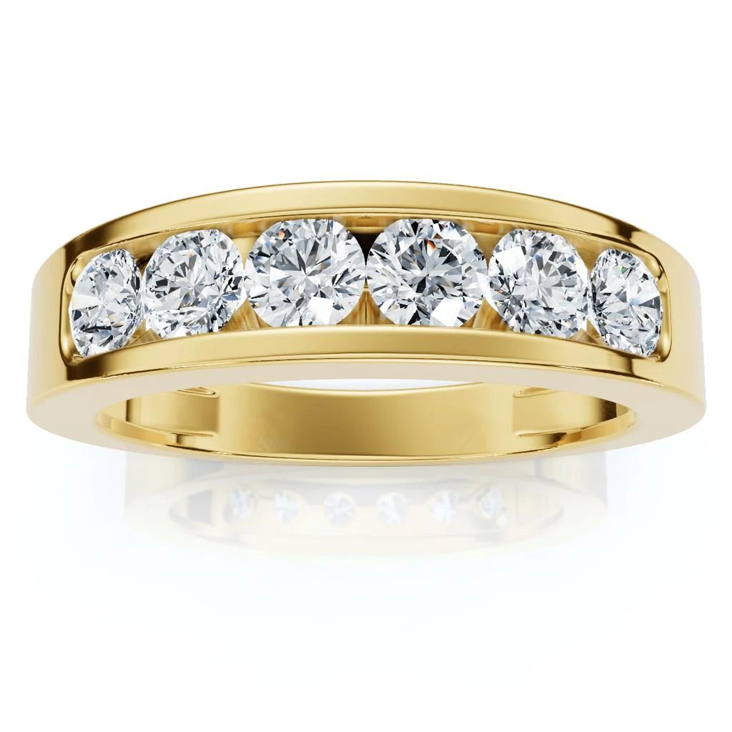 Pompeii3 1ct Channel Set Diamond Ring 14K Yellow Gold Size Selectable
