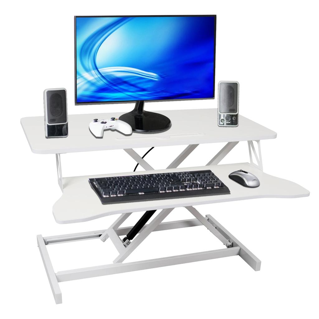 Streamdale Furniture Streamdale Adjustable Standing Laptop Desk w/ Keyboard Tray, White