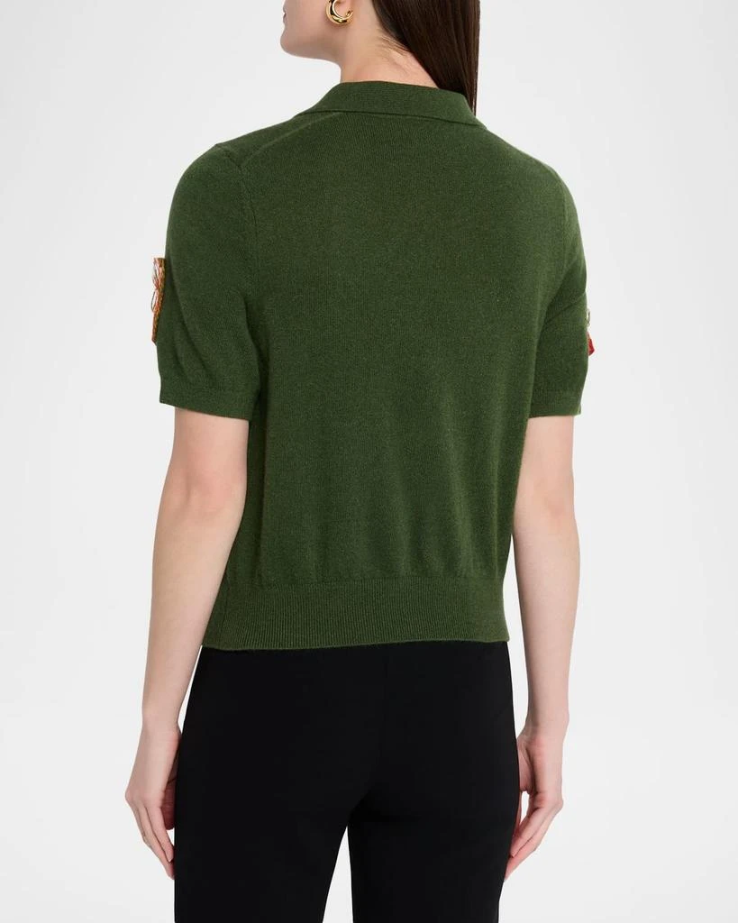 Libertine Lizzy Bennett Patched Cashmere Polo Sweater 3