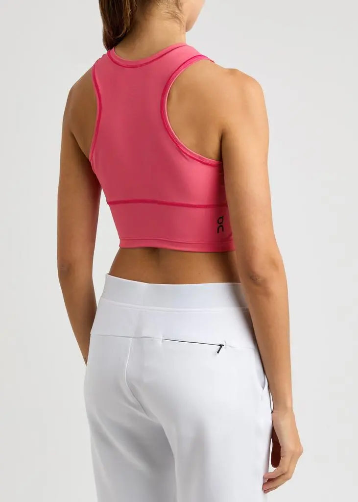 On Movement cropped stretch-jersey tank 3