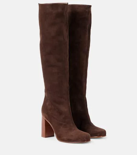 Khaite Willow knee-high suede boots 1