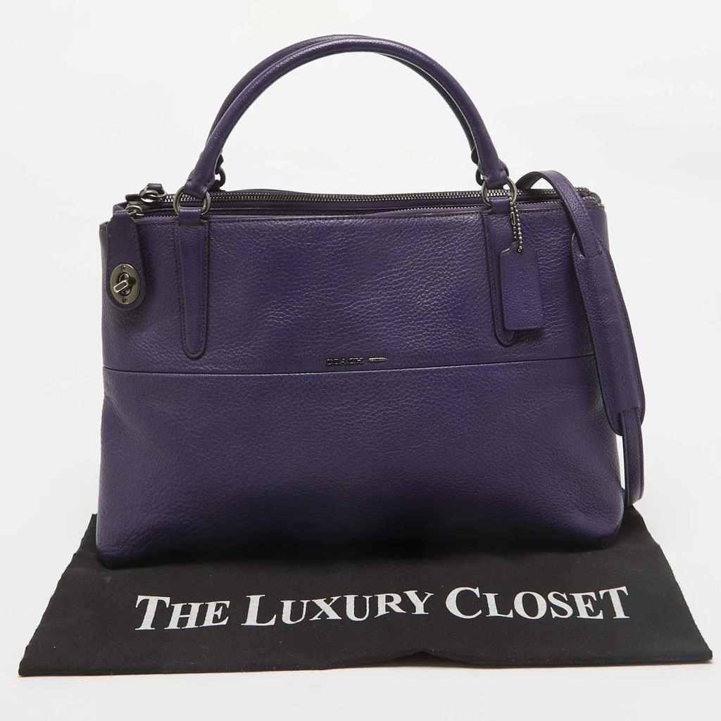 Coach Coach Purple Leather Large Borough Tote 10
