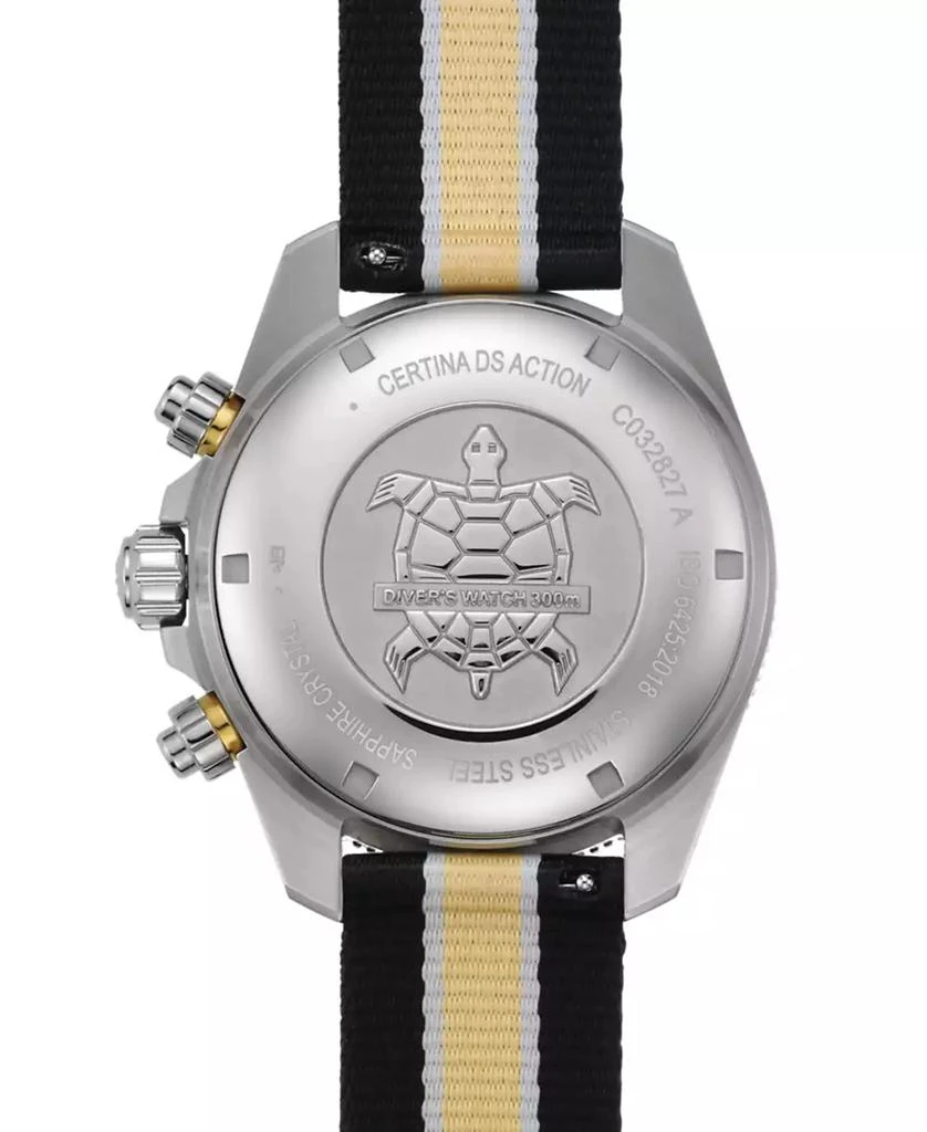 Certina Men's Swiss Automatic Chronograph DS Action Multicolor Nylon Strap Watch 45mm 2