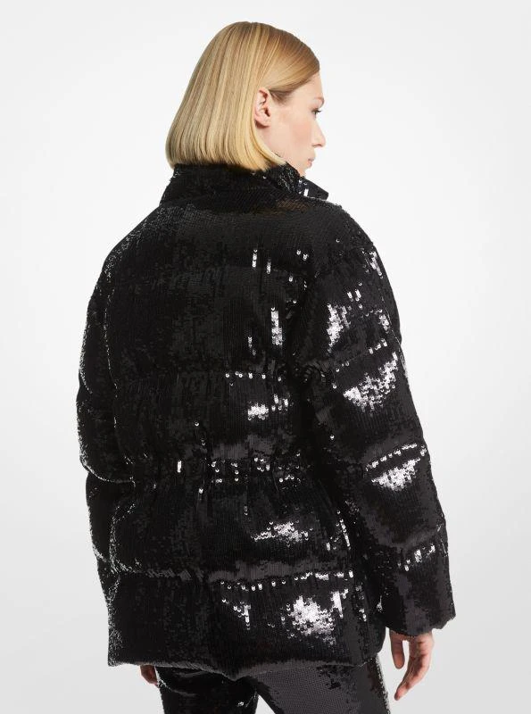 Michael Kors Sequined Ciré Quilted Puffer Jacket 2