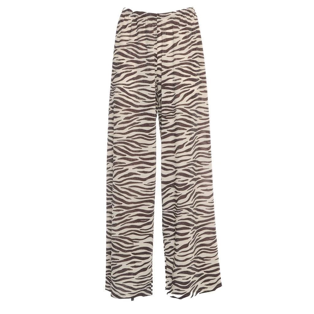 Mc2 Saint Barth Mc2 Saint Barth Amalia Zebra Lurex Wide-Leg Trousers 1
