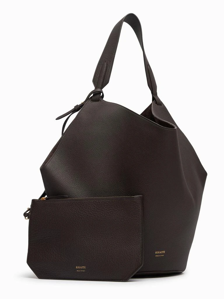 Khaite Lvr Exclusive Medium Lotus Suede Bag 1