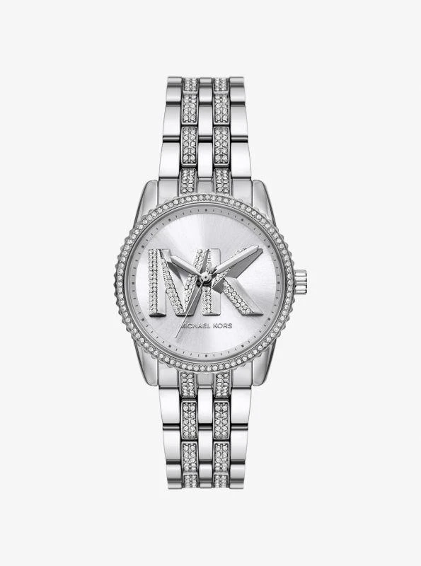 undefined Mini Bryant Pavé Logo Silver-Tone Watch 1