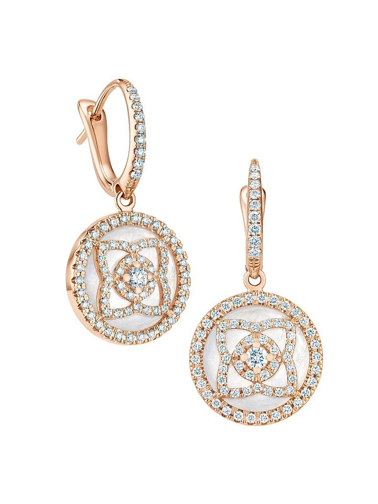 De Beers Enchanted Lotus Rose Gold, Diamond 
Mother Of Pearl Sleeper Earrings 1