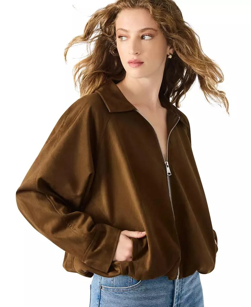 Steve Madden Women's Faux Suede Mackey Long Sleeve Jacket 3