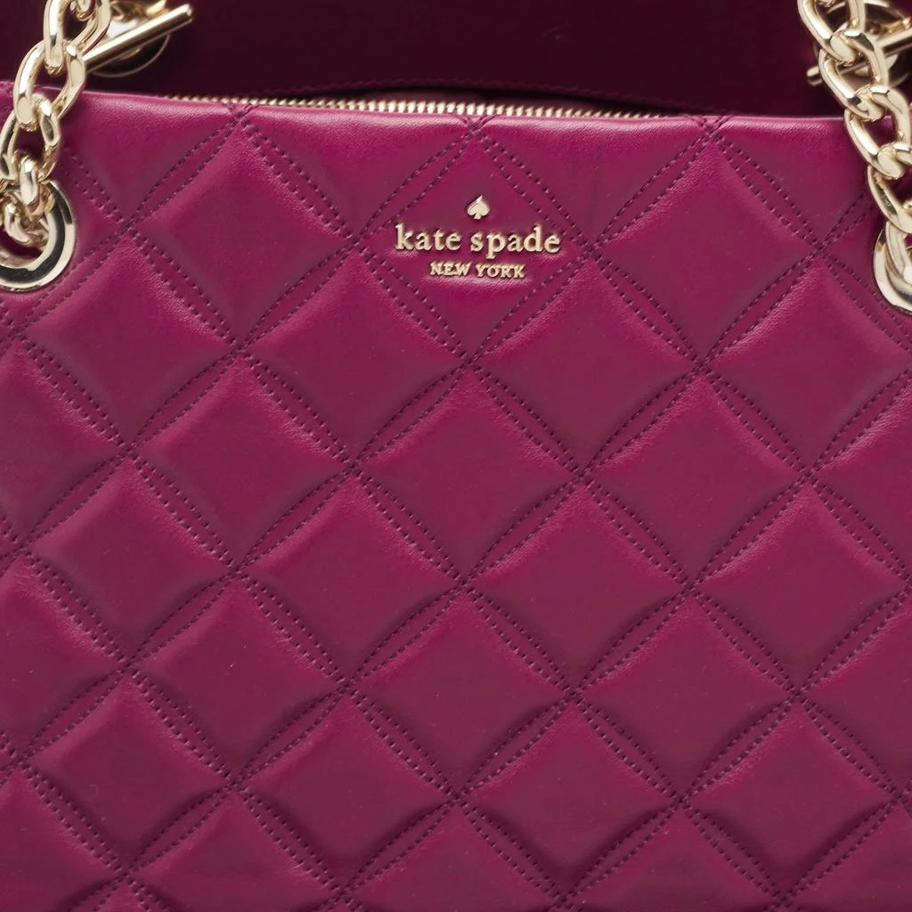 Kate Spade Burgundy Quilted Leather New York Natalia Tote 4