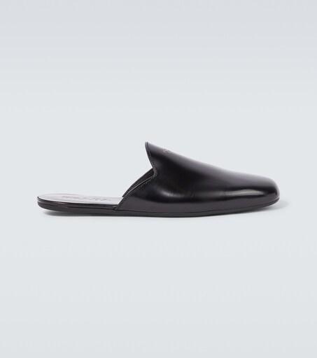 Prada Brushed leather mules - Sandals - Free Shipping - BeyondStyle