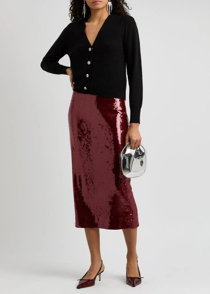 VERONICA BEARD Koa sequin-embellished midi skirt 4
