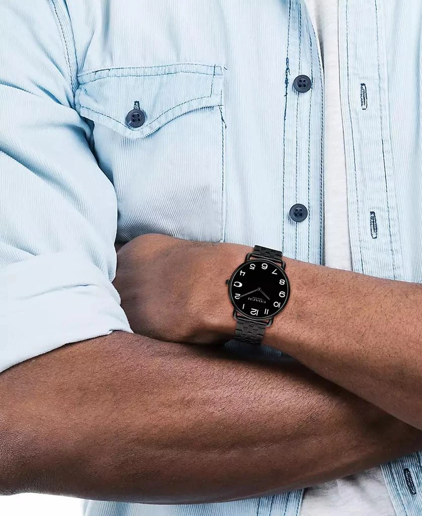 Coach Men's Elliot Black Stainless Steel Bracelet Watch 40mm 4