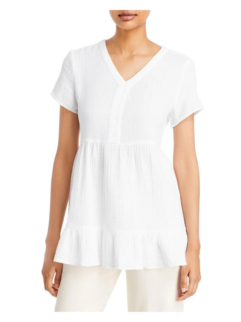 Beach Lunch Lounge Carey Womens Tiered V Neck Pullover Top 1