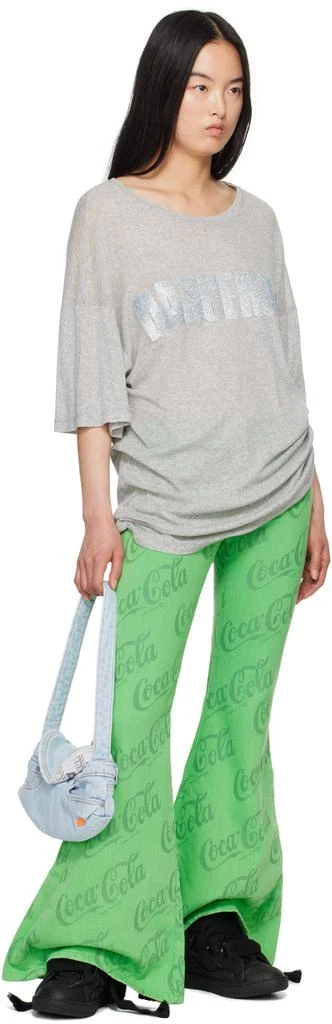 ERL Green Jacquard Jeans 4