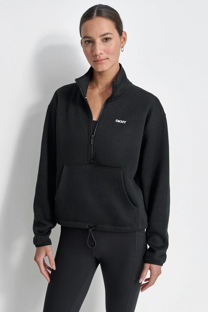 DKNY HALF ZIP FLEECE PULLOVER