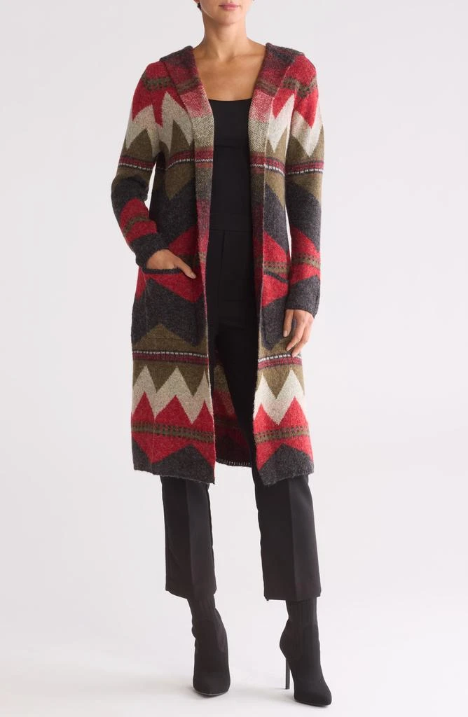 Joseph A Hooded Southwest Duster Cardigan 1