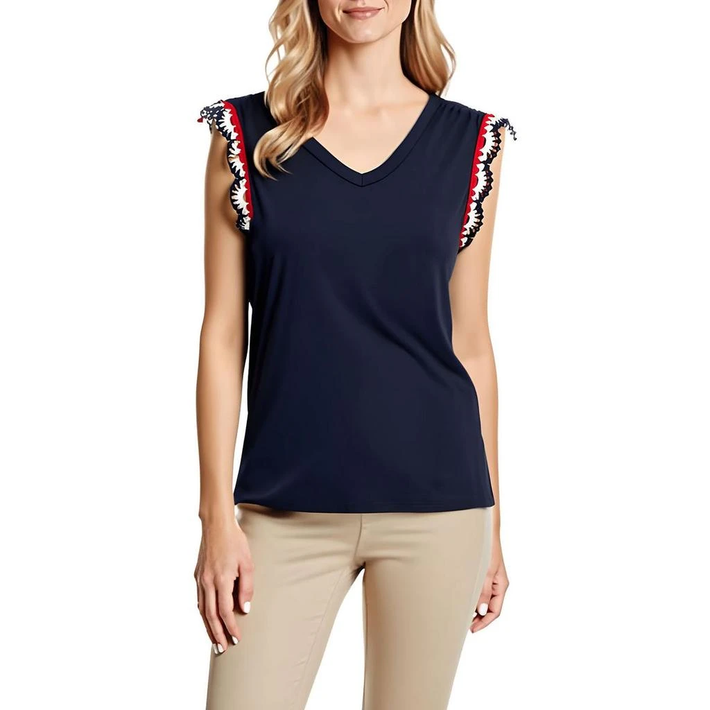 Nautica Jeans Co. Womens Crochet Cotton Tank Top 1