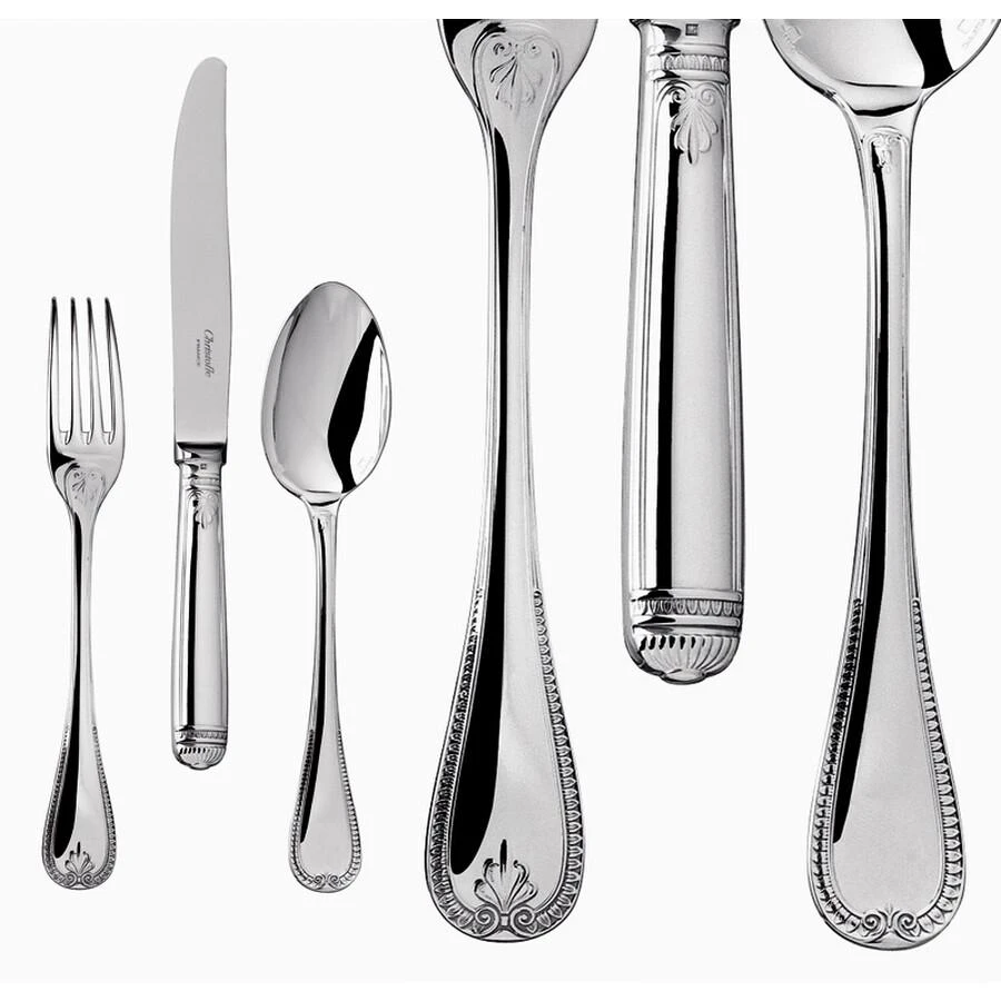 Christofle Silver Plated Malmaison Salad Serving Spoon 0018-082 1