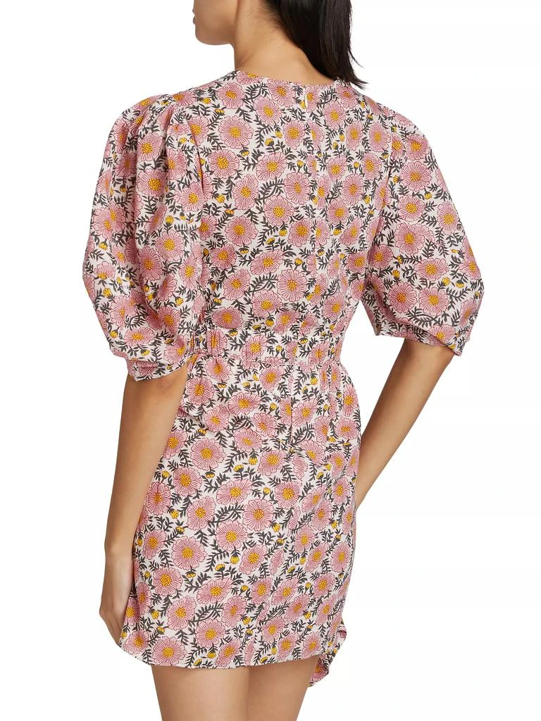Rhode Pia Floral Cotton Balloon-Sleeve Minidress 5