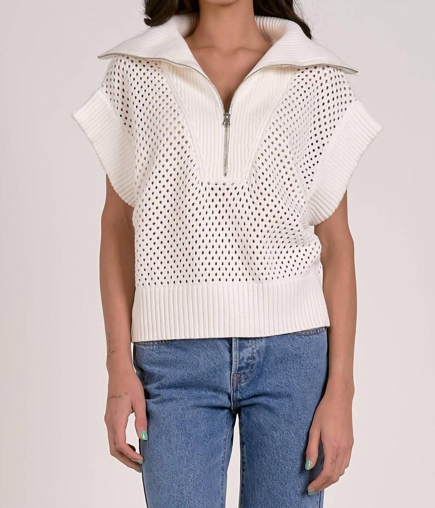 Elan Elan - Luna Quarter Zip Sweater