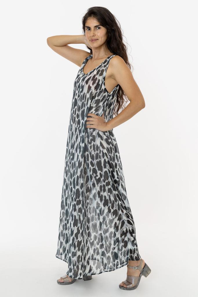 Los Angeles Apparel RPCH02 - Chiffon A-Line Maxi Dress