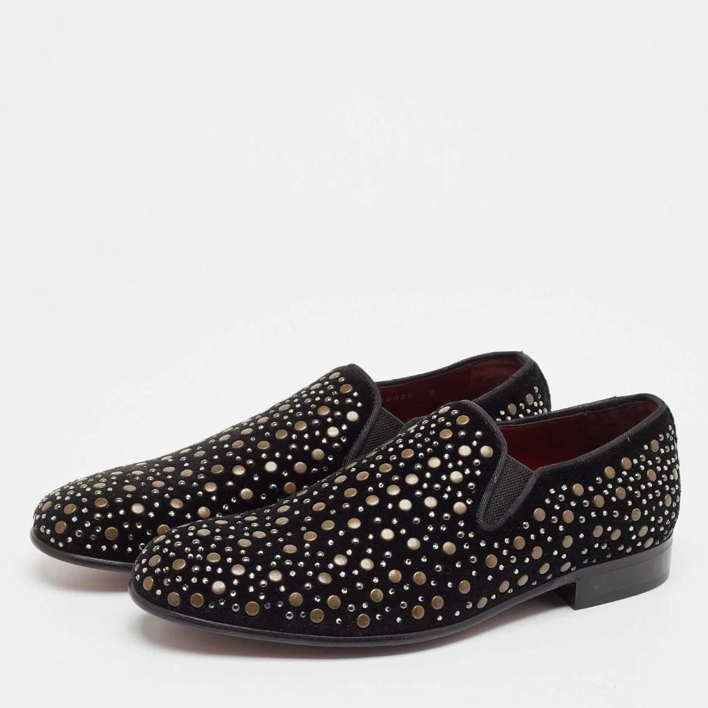 Dolce & Gabbana Dolce & Gabbana Black Suede Embellished Slip On Loafers Size 41 2