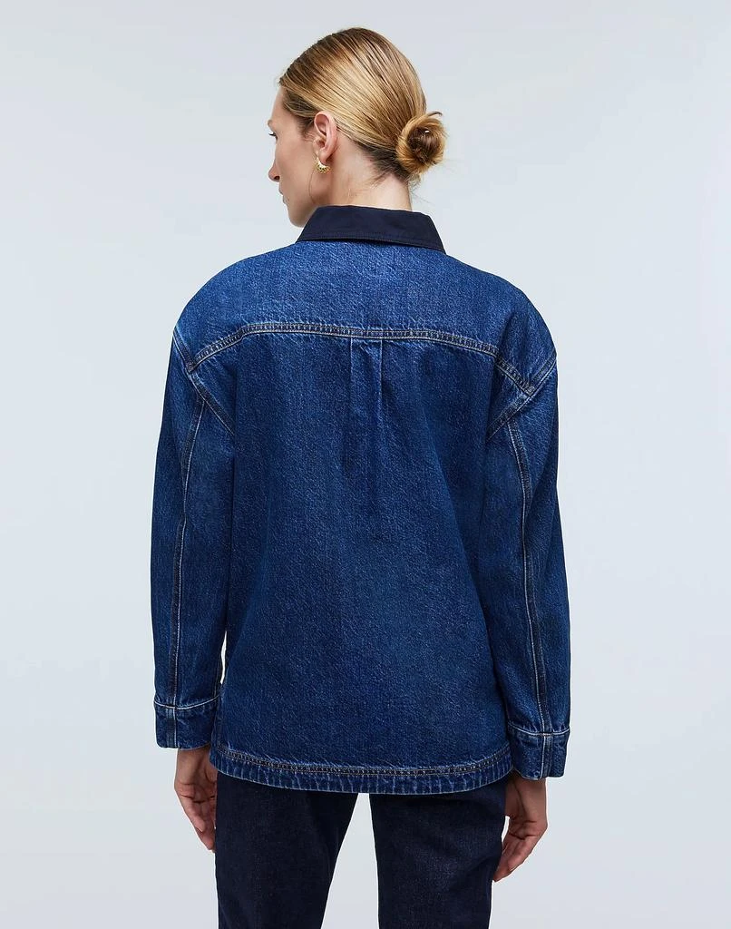 Madewell Denim Oversized Pullover Jacket in Willmont Wash 4