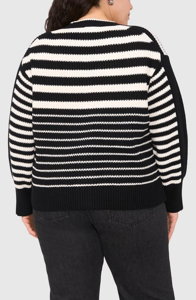 Halogen Variegated Stripe Cotton Blend Cardigan 2