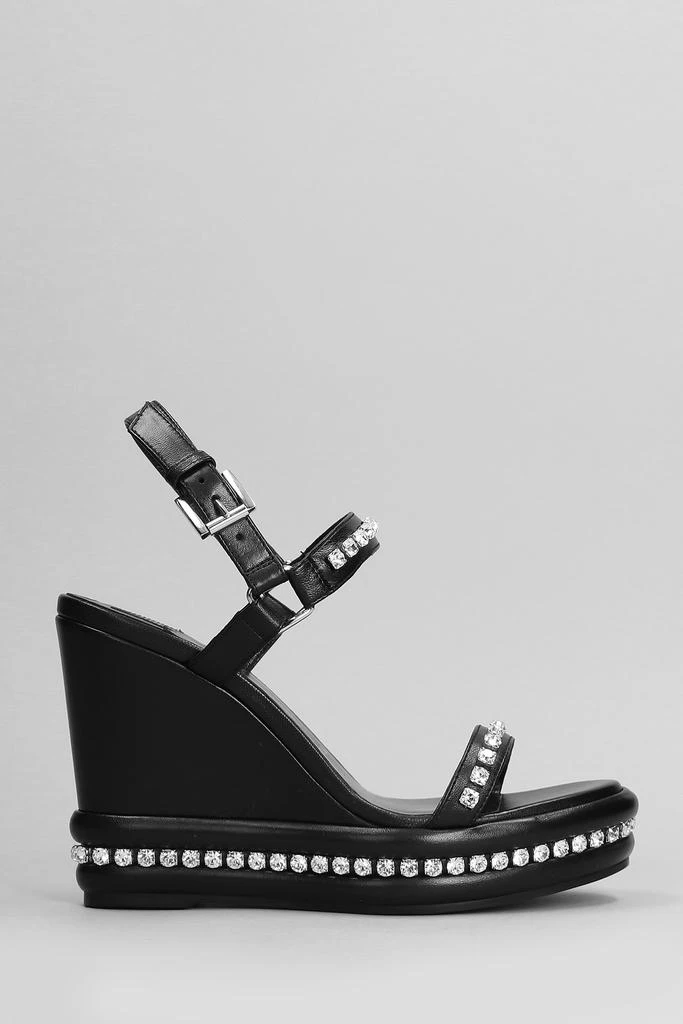 Christian Louboutin Pyrastrass 110 Wedges In Black Leather 1