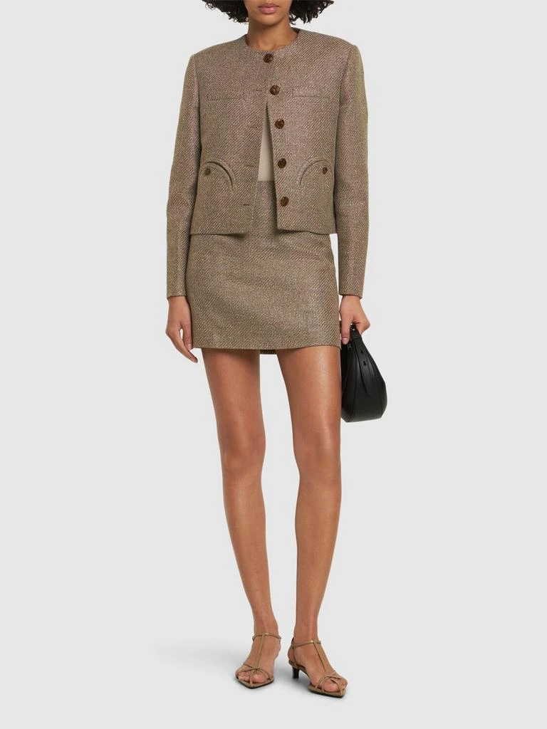 BLAZÉ MILANO Coci Linen Blend Mini Skirt 1