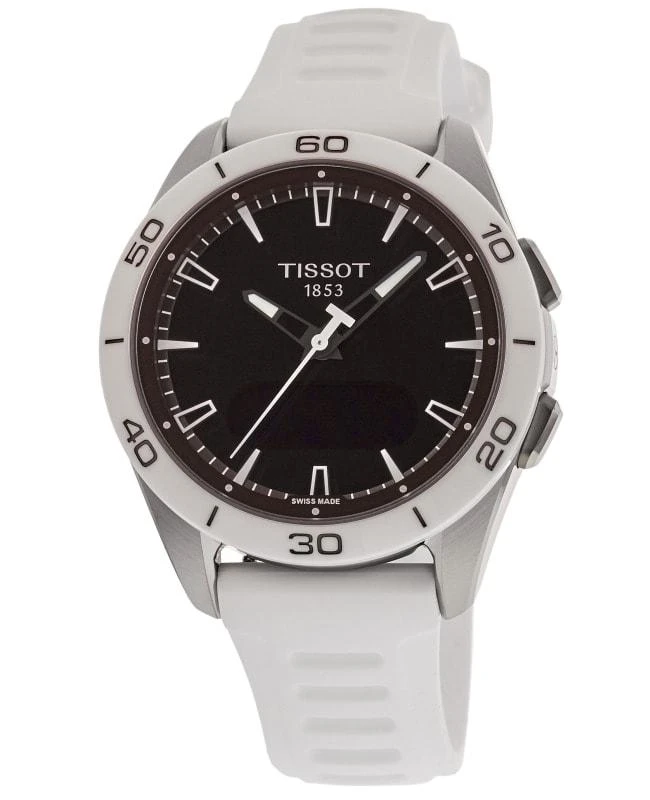 Tissot Tissot T-Touch Connect Solar Sport GMT Digital Dial Titanium White Silicone Strap Men's Watch T153.420.47.051.03 1