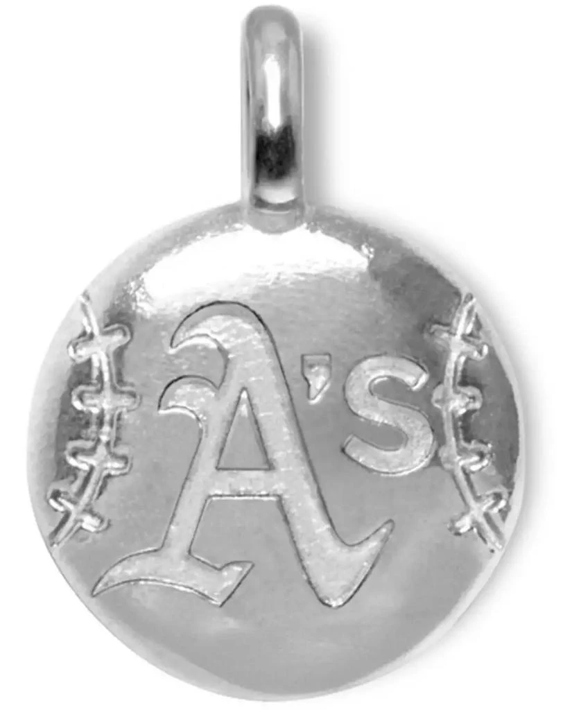 Alex Woo Women's Oakland Athletics Sterling Silver-Tone Disc Charm 1