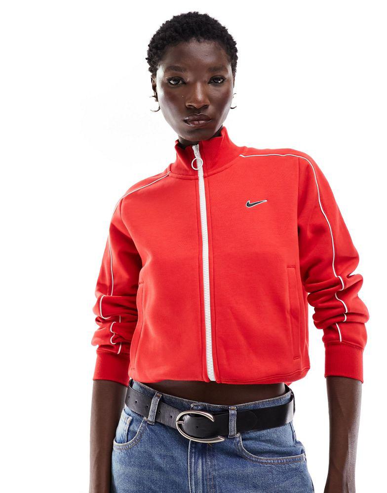 Nike Nike Streetwear track fleece jacket in university red