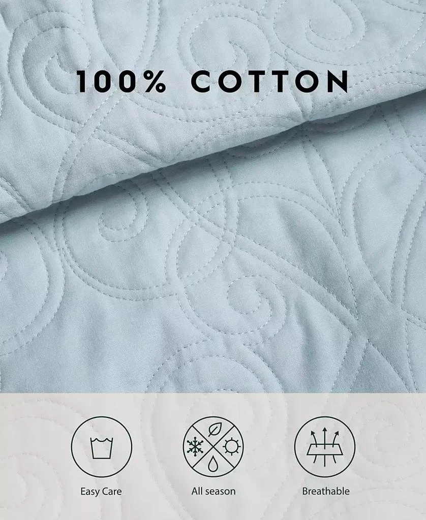 Laura Ashley Felicity Cotton Reversible 3 Piece Quilt Set 11